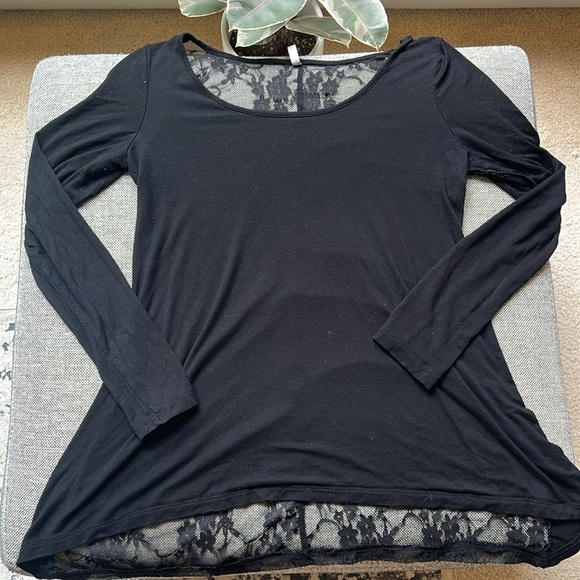 Vintage Sheer Black Lace long sleeve top, Circa 2009 - Picture 3 of 17